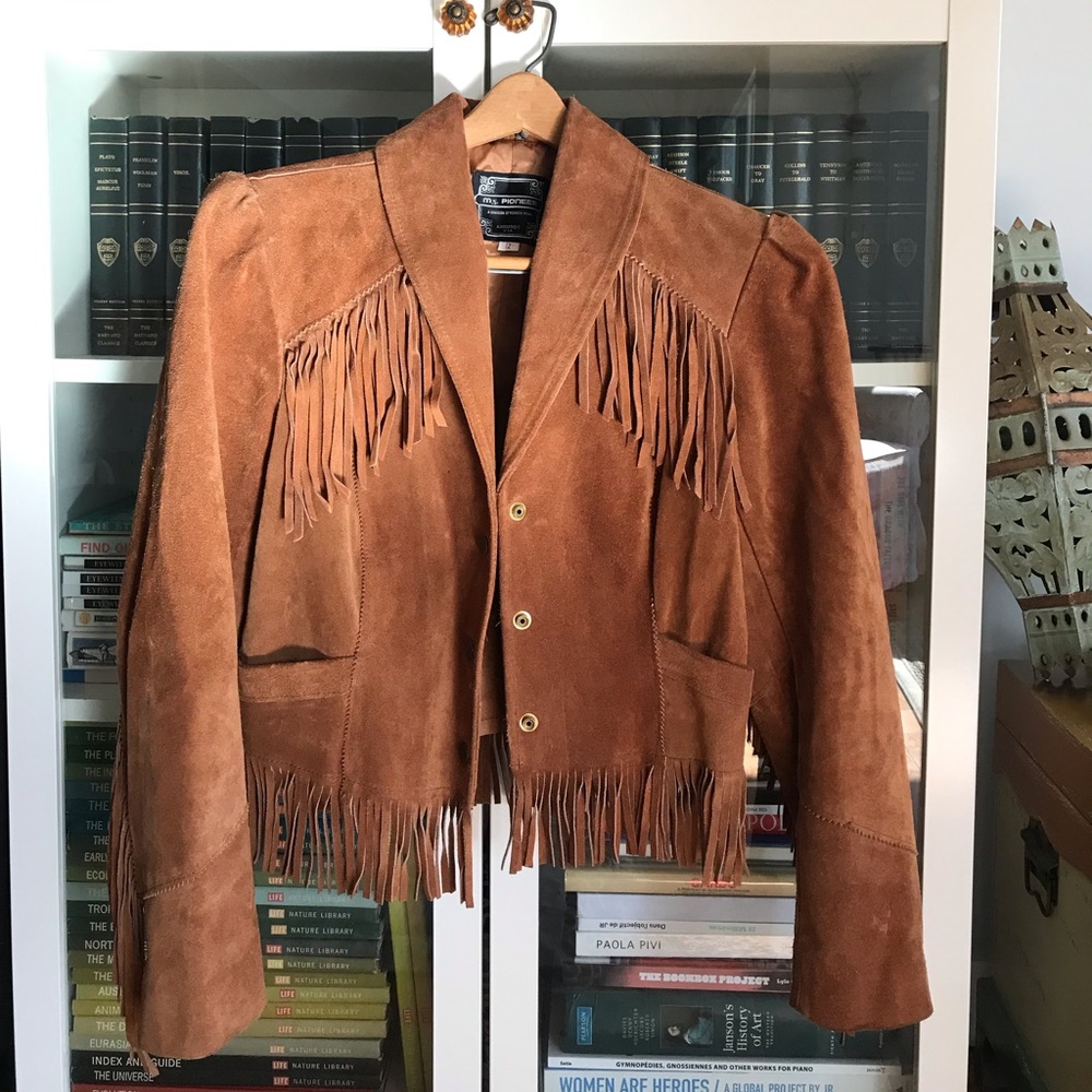 vintage suede fringe jacket pristine condition